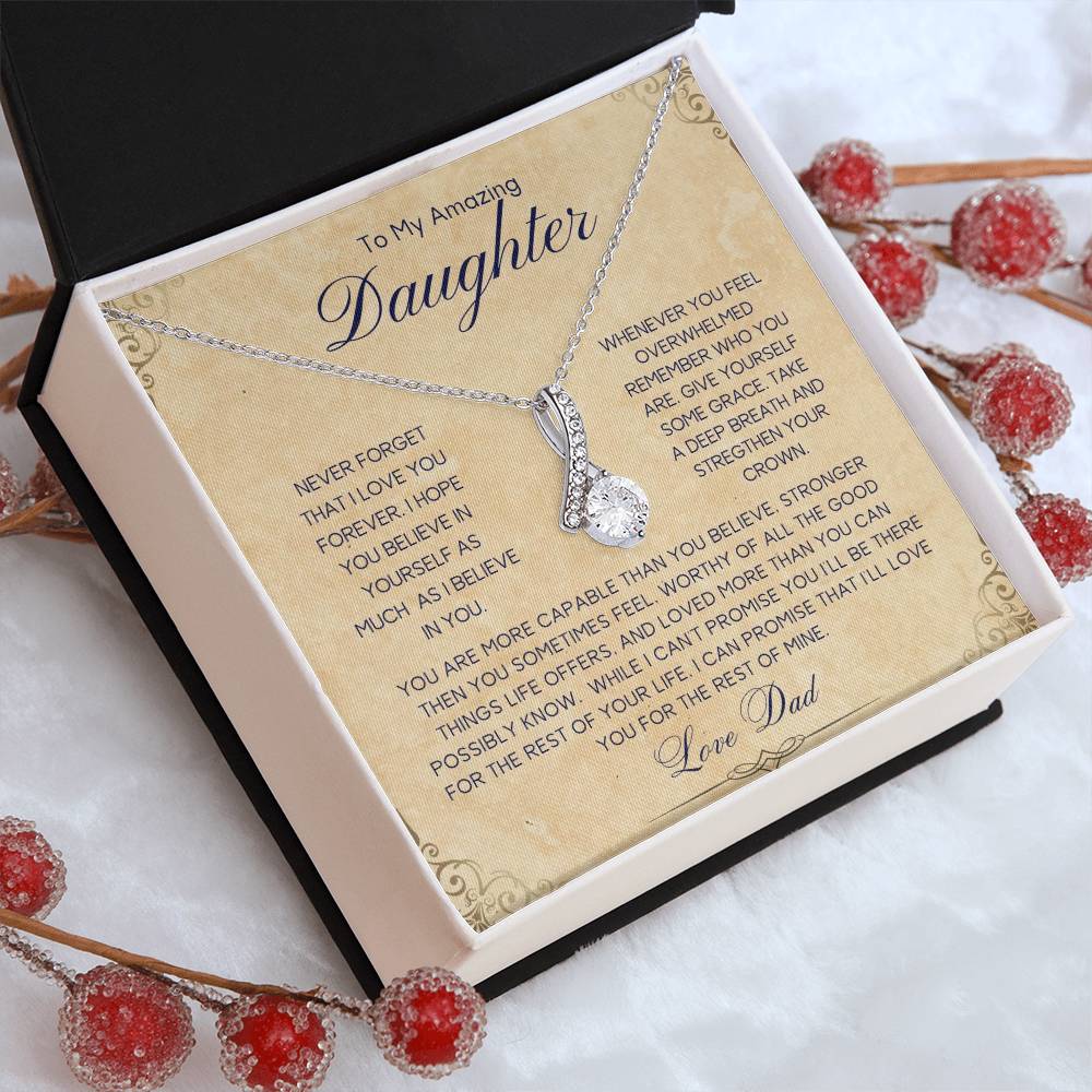 To My Amazing Daughter | Love Dad | I Promise | Alluring Necklace