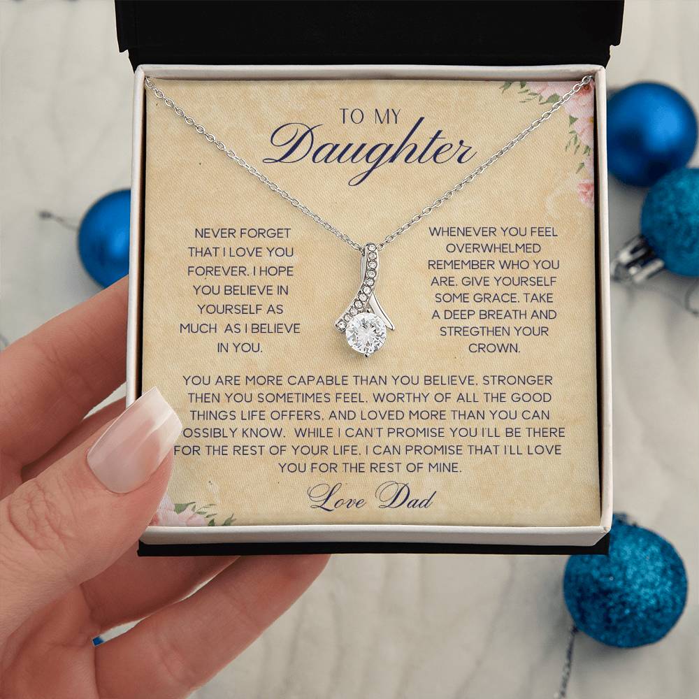 To My Daughter| Love Dad | Never Forget | Alluring Necklace