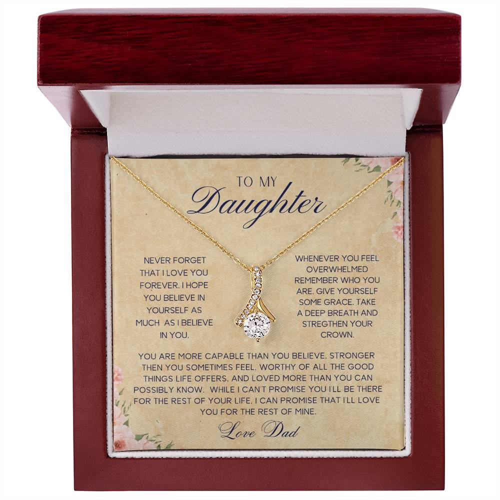 To My Daughter| Love Dad | Never Forget | Alluring Necklace