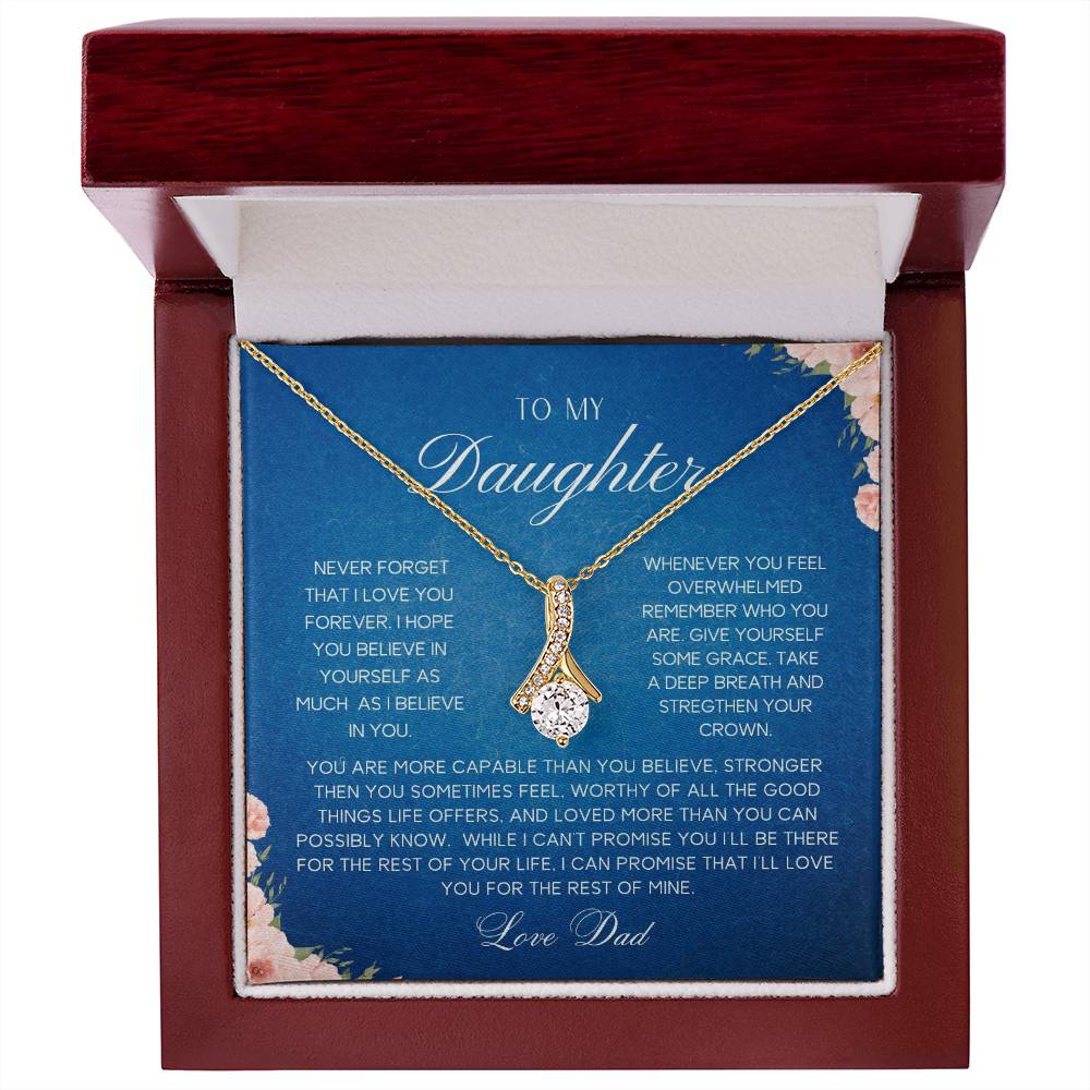 To My Daughter| Love Dad | Never Forget | Alluring Necklace