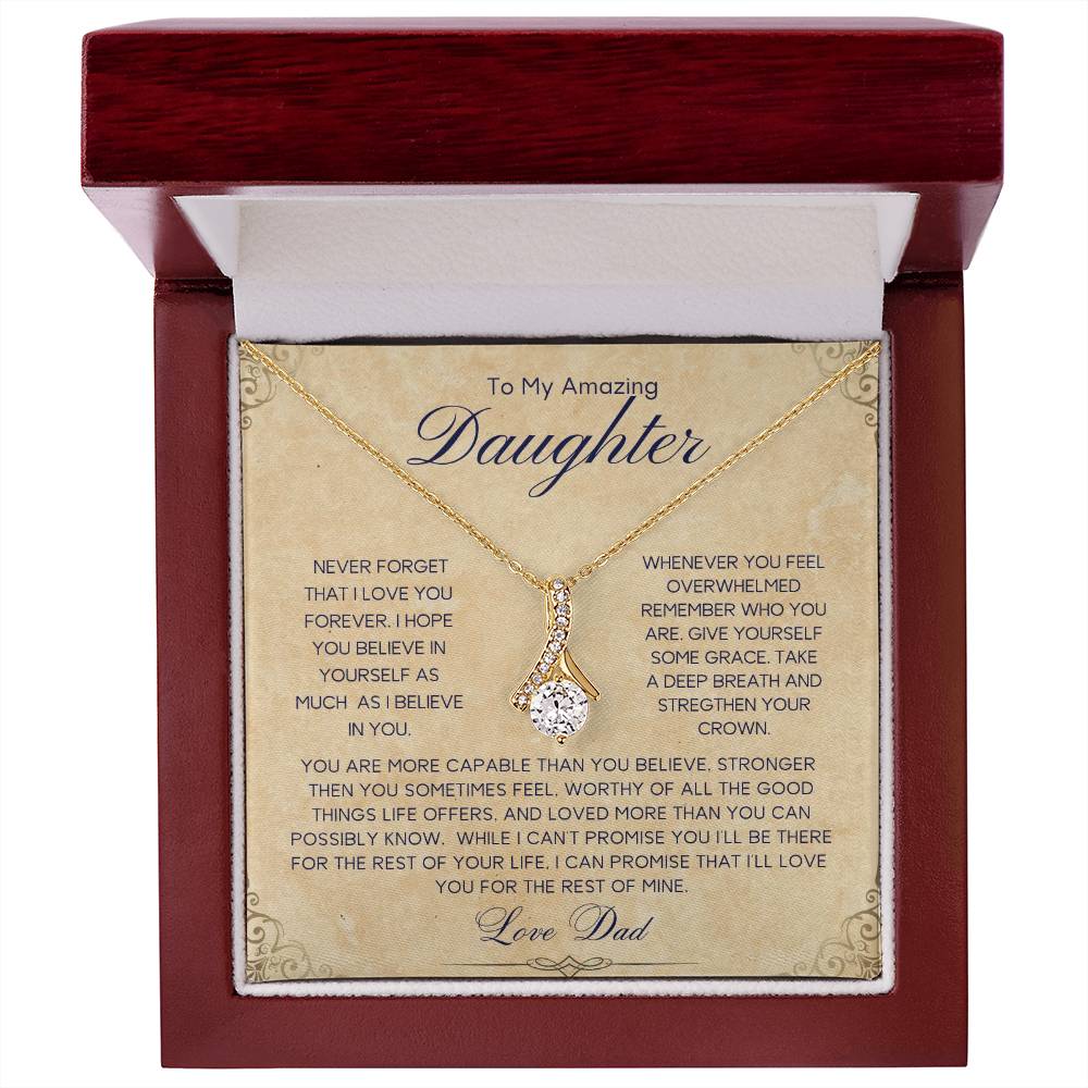 To My Amazing Daughter | Love Dad | I Promise | Alluring Necklace