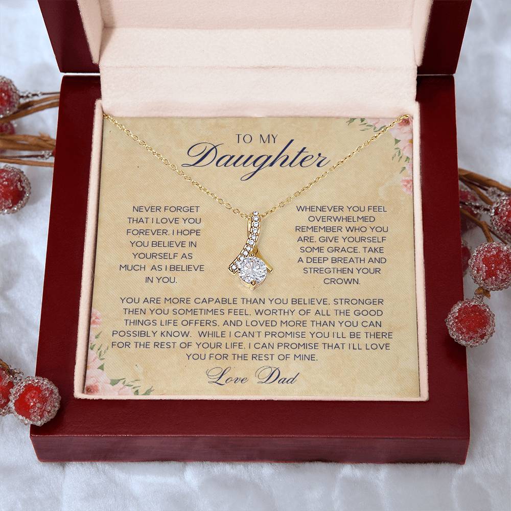 To My Daughter| Love Dad | Never Forget | Alluring Necklace