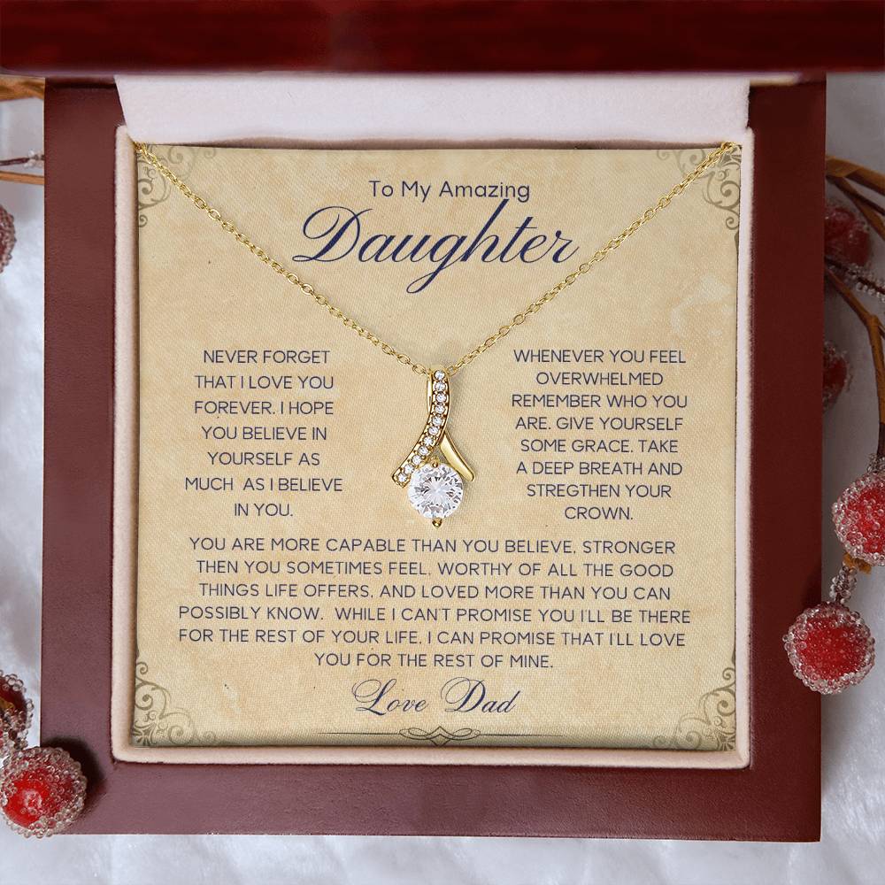 To My Amazing Daughter | Love Dad | I Promise | Alluring Necklace