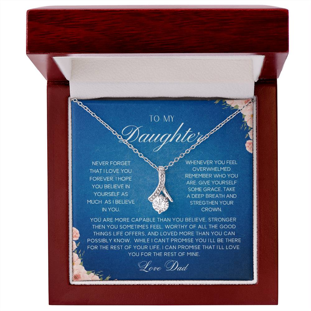 To My Daughter| Love Dad | Never Forget | Alluring Necklace