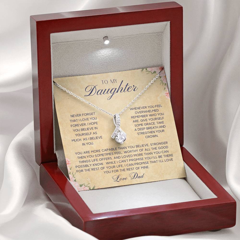 To My Daughter| Love Dad | Never Forget | Alluring Necklace