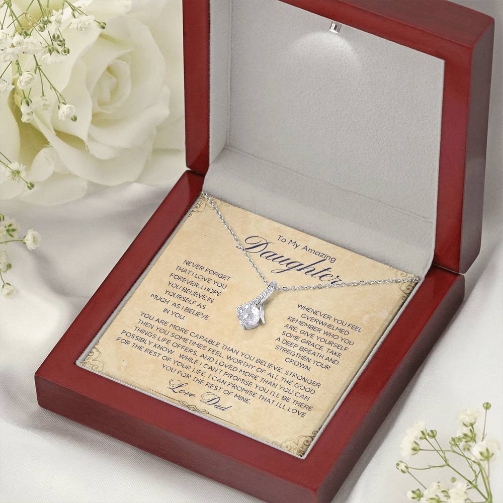 To My Amazing Daughter | Love Dad | I Promise | Alluring Necklace