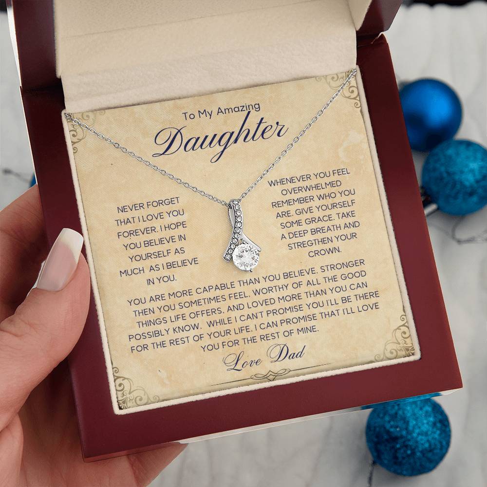 To My Amazing Daughter | Love Dad | I Promise | Alluring Necklace