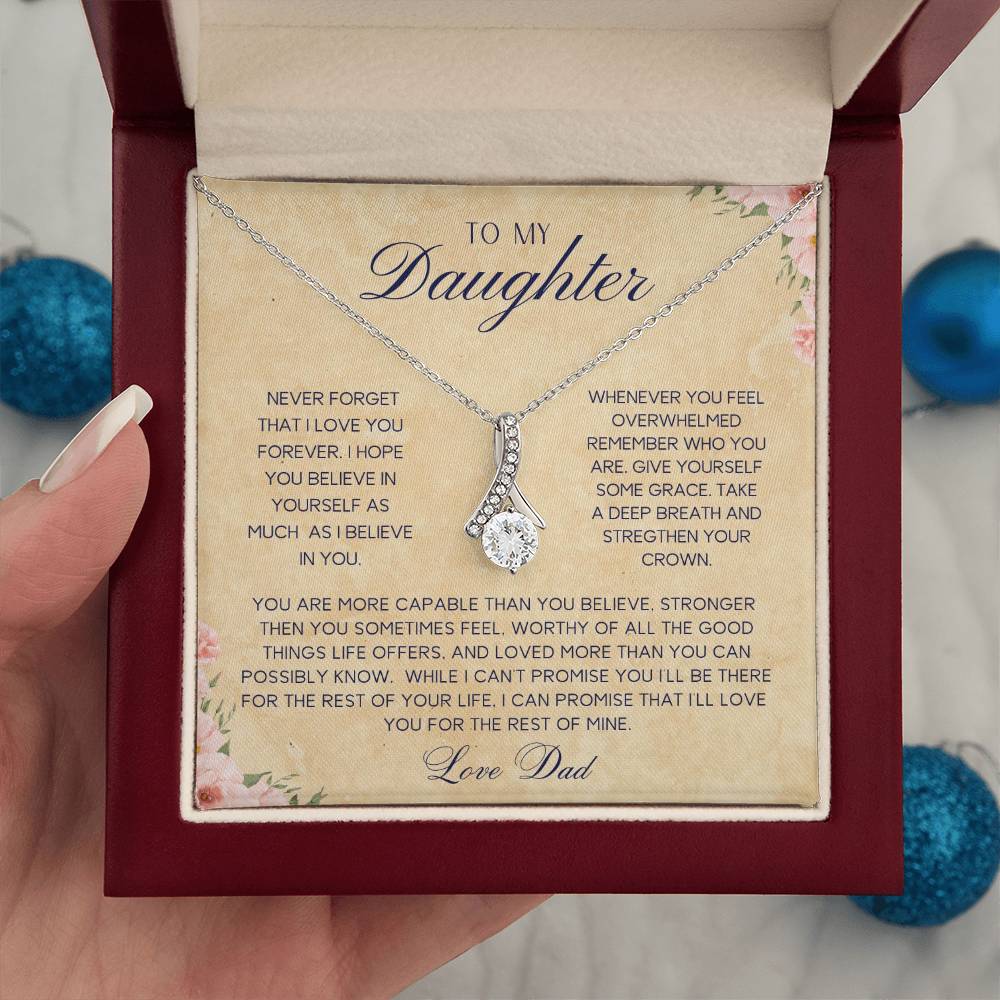 To My Daughter| Love Dad | Never Forget | Alluring Necklace