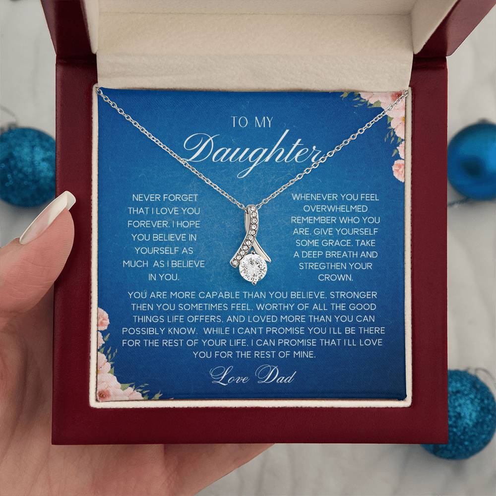 To My Daughter| Love Dad | Never Forget | Alluring Necklace