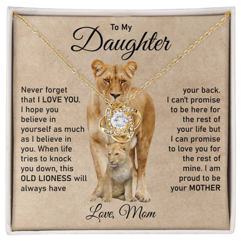 To My Daughter | Proud of You | Love Knot Necklace