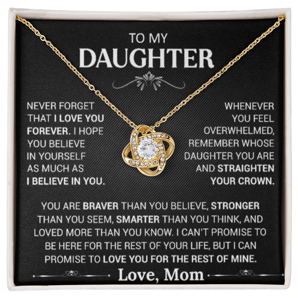 To My Daughter | Forever Love Knot Necklace | Love Mom