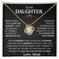 To My Daughter | Forever Love Knot Necklace | Love Mom