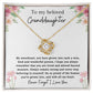 To My Beloved Granddaughter | So Proud | Love Knot Necklace