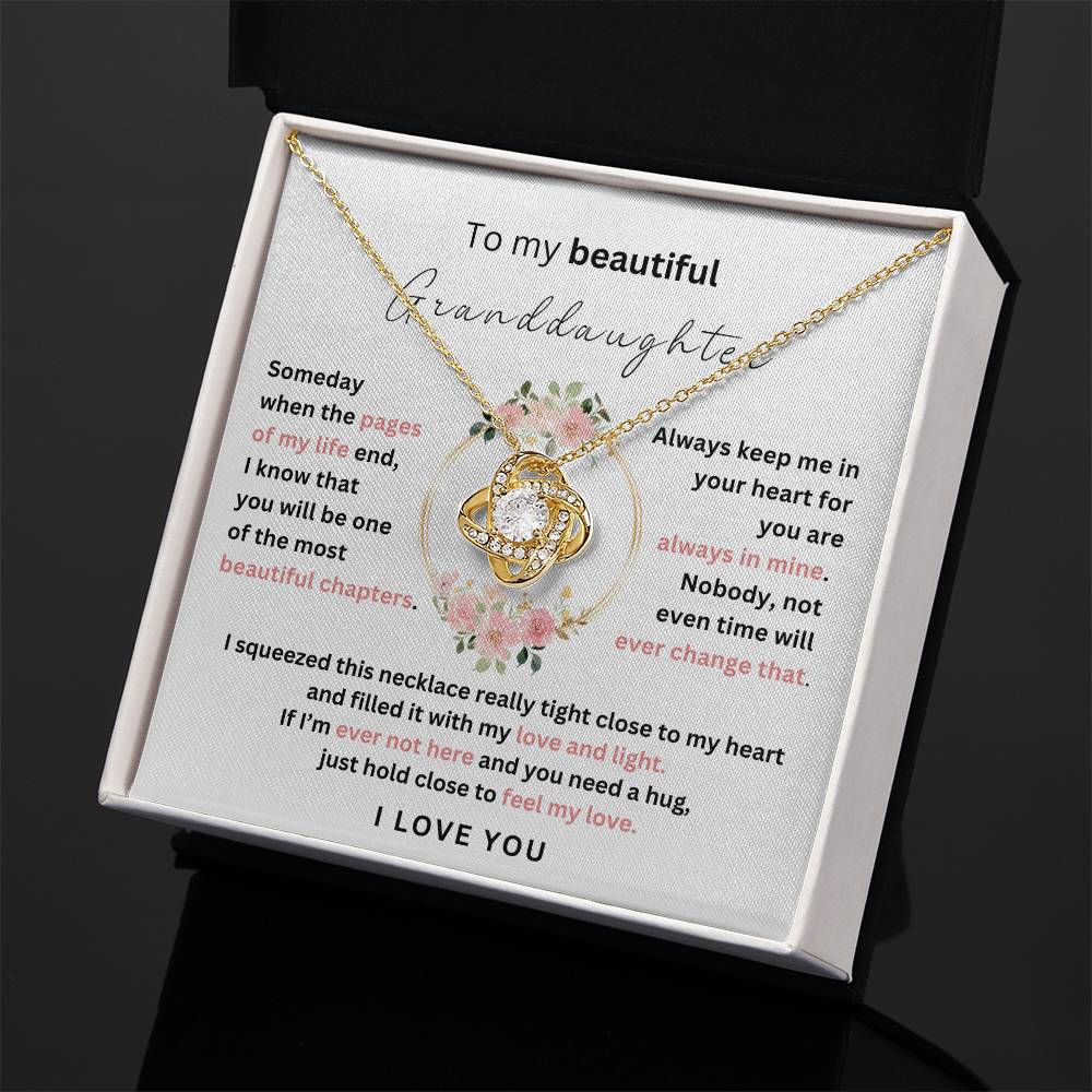 To Granddaughter | Unbreakable Bond | Love Knot Necklace