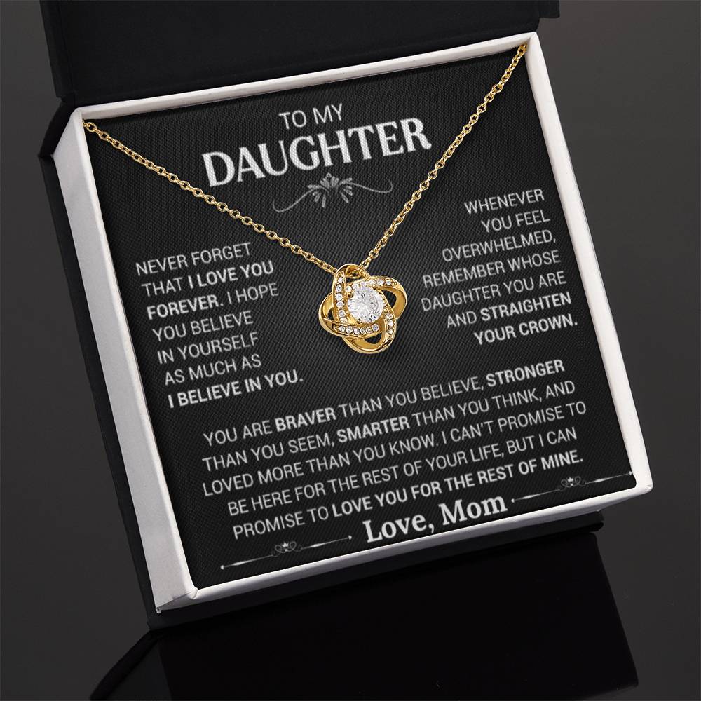 To My Daughter | Forever Love Knot Necklace | Love Mom