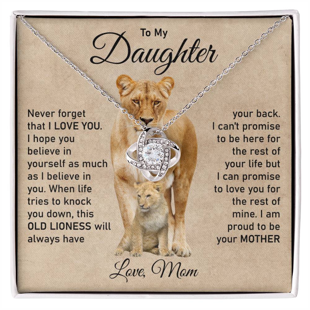 To My Daughter | Proud of You | Love Knot Necklace