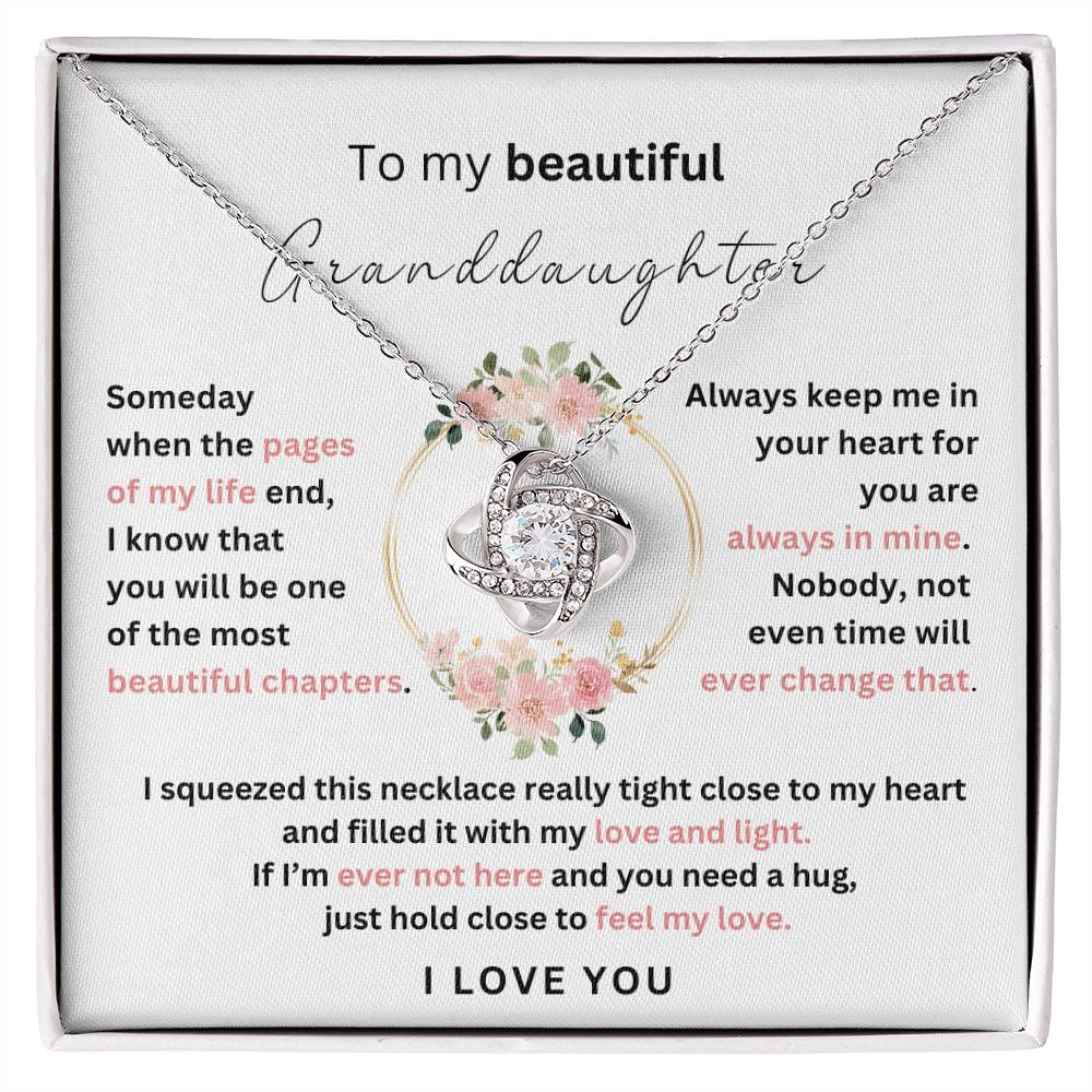 To Granddaughter | Unbreakable Bond | Love Knot Necklace