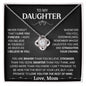To My Daughter | Forever Love Knot Necklace | Love Mom