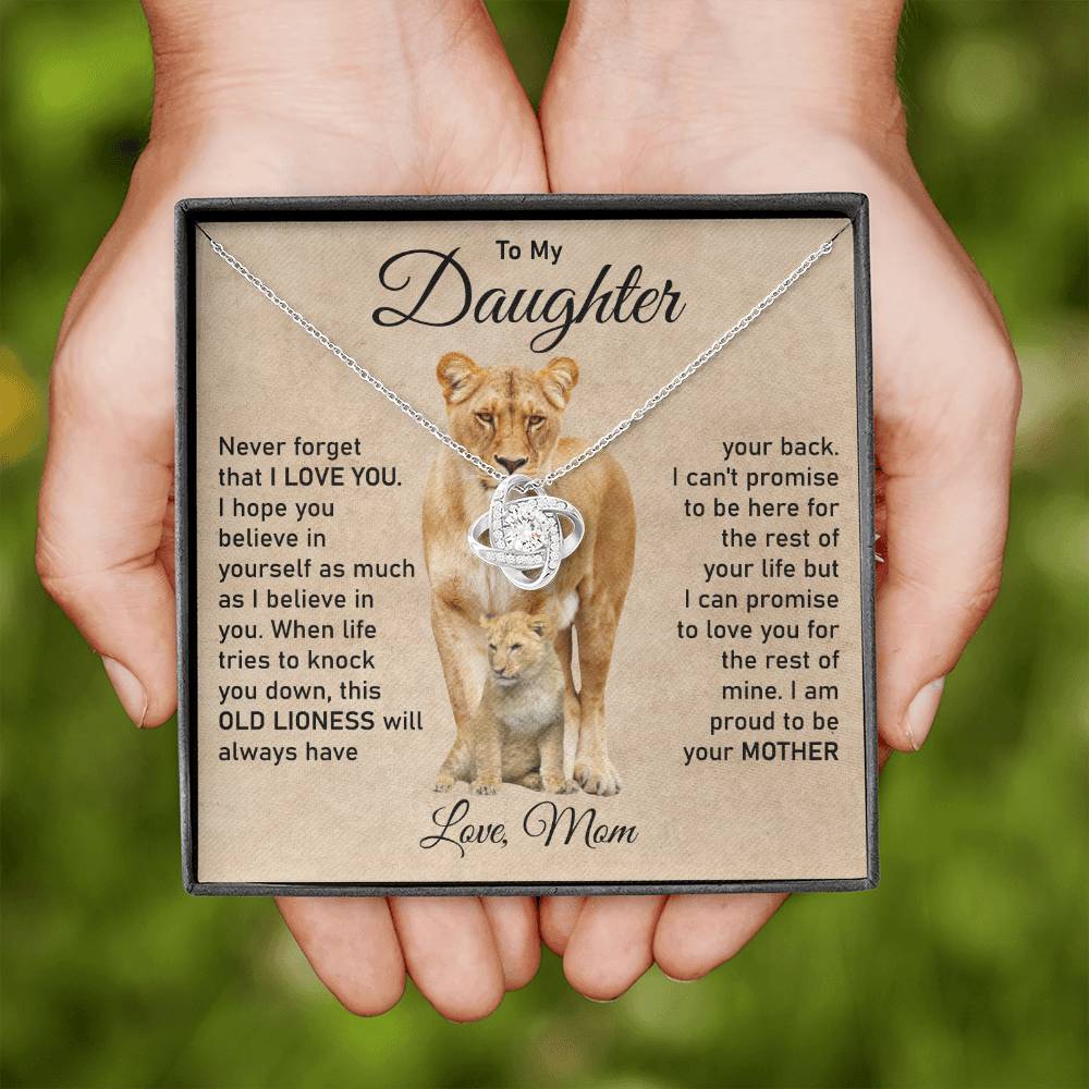 To My Daughter | Proud of You | Love Knot Necklace