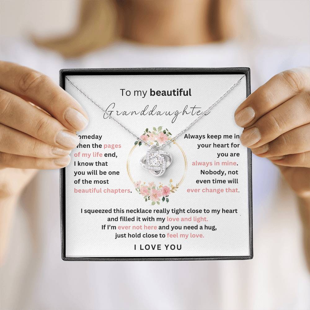 To Granddaughter | Unbreakable Bond | Love Knot Necklace