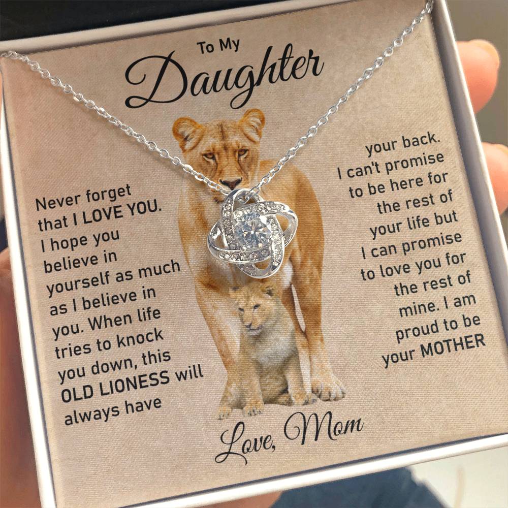 To My Daughter | Proud of You | Love Knot Necklace