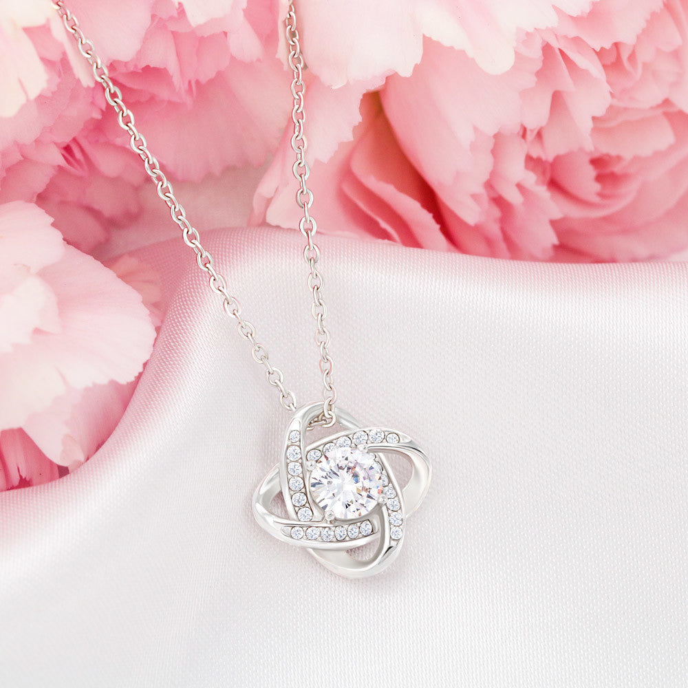 To My Beloved Granddaughter | Never Stop Believing | Love Knot Necklace