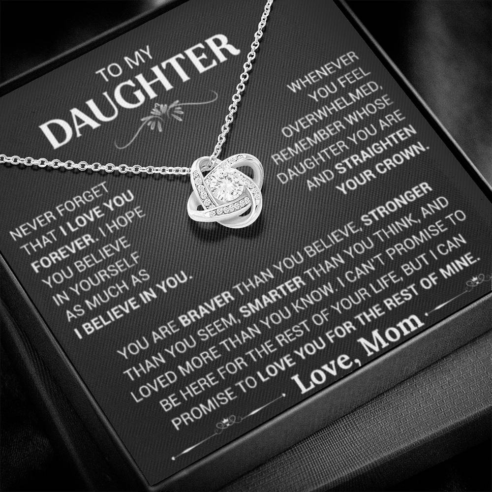 To My Daughter | Forever Love Knot Necklace | Love Mom