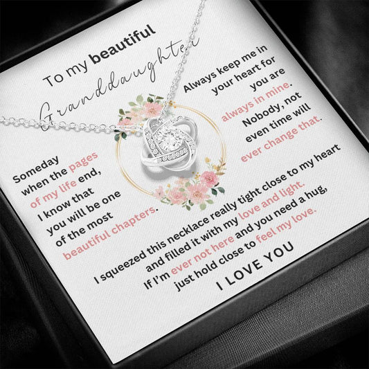 To Granddaughter | Most Beautiful Chapter | Love Knot Necklace