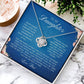 To Daughter | Never Forget | Love Knot Necklace