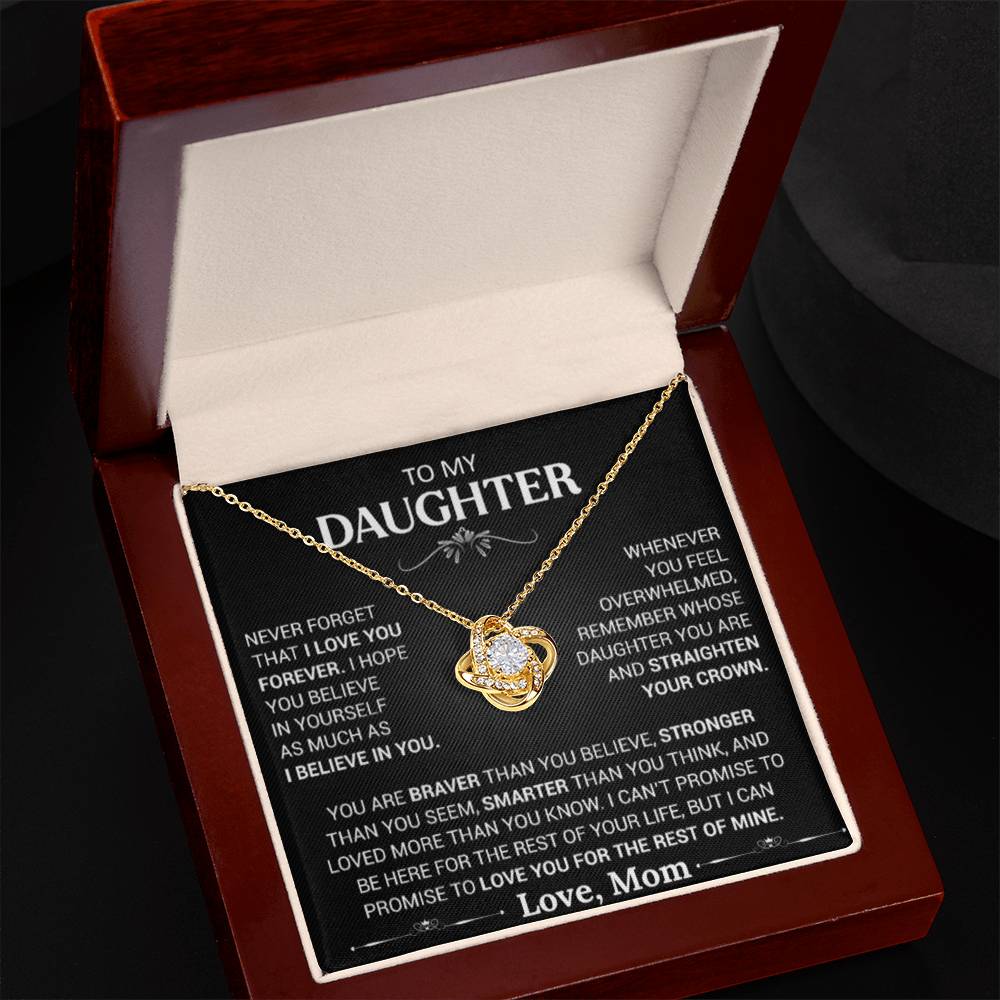 To My Daughter | Forever Love Knot Necklace | Love Mom