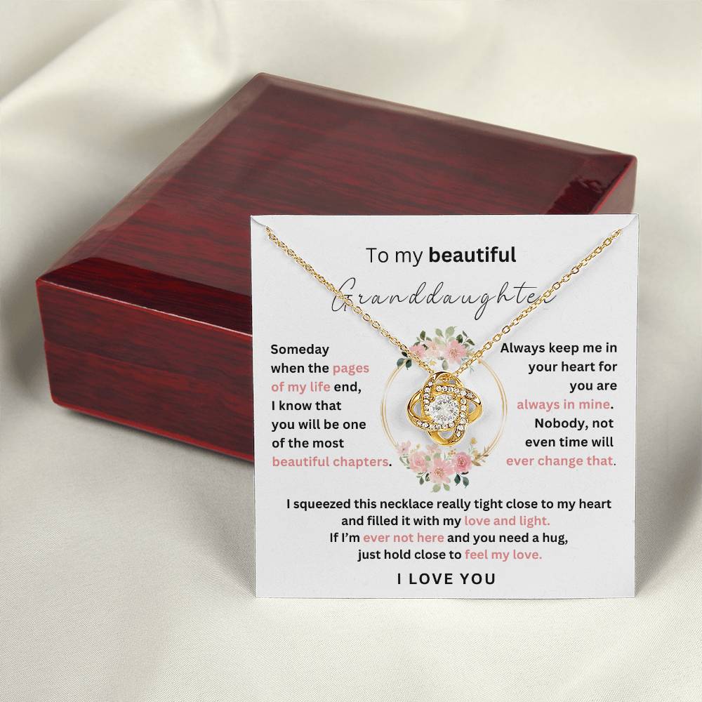 To Granddaughter | Unbreakable Bond | Love Knot Necklace