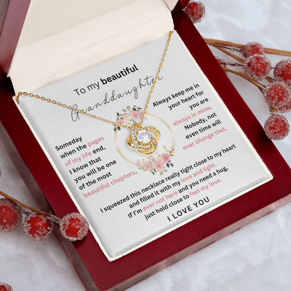 To Granddaughter | Unbreakable Bond | Love Knot Necklace