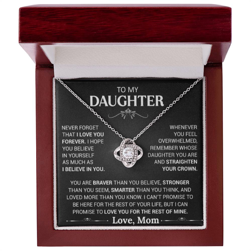 To My Daughter | Forever Love Knot Necklace | Love Mom