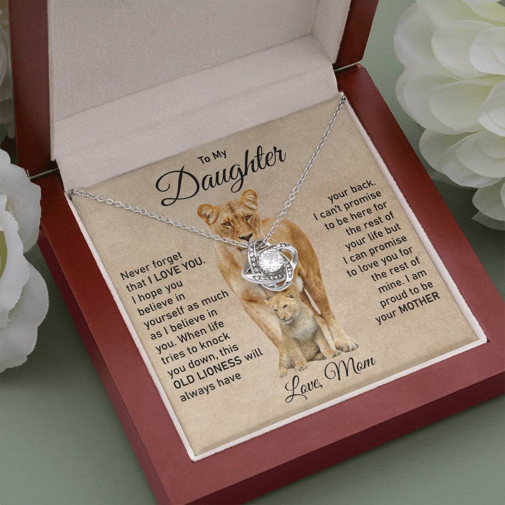 To My Daughter | Proud of You | Love Knot Necklace