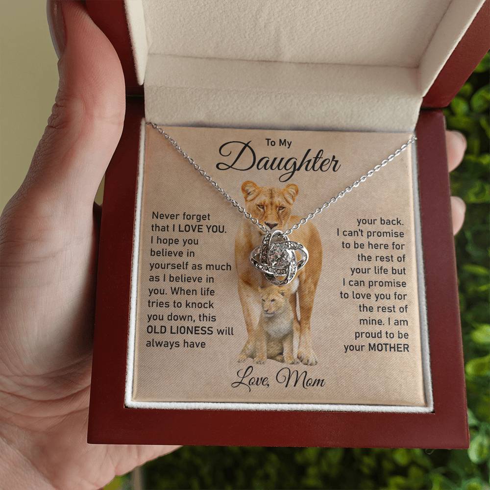 To My Daughter | Proud of You | Love Knot Necklace