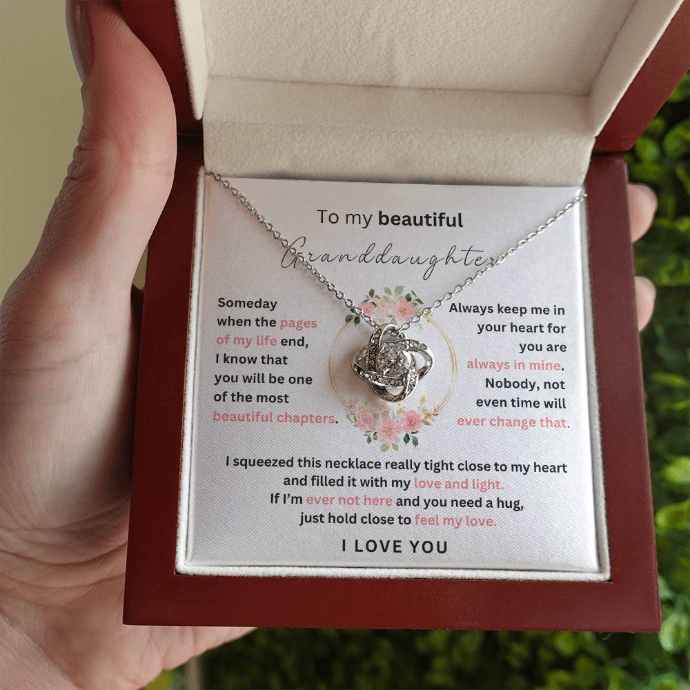 To Granddaughter | Unbreakable Bond | Love Knot Necklace