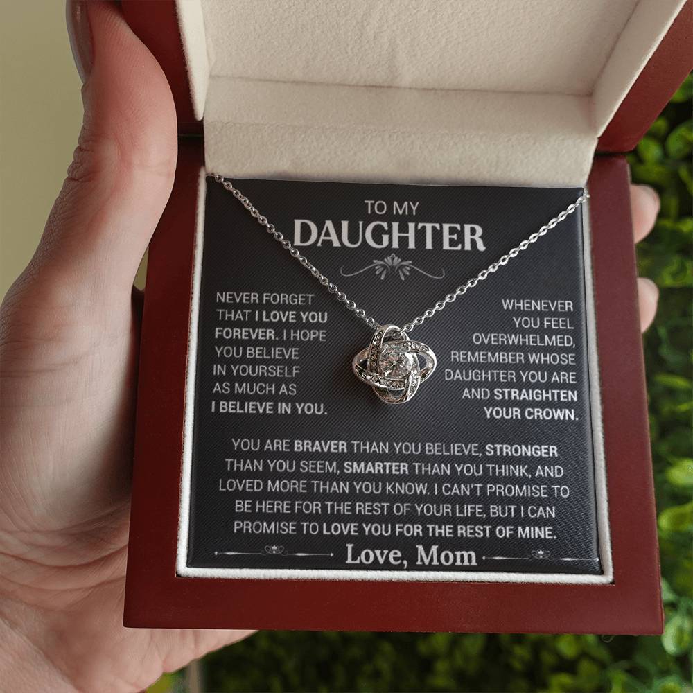 To My Daughter | Forever Love Knot Necklace | Love Mom