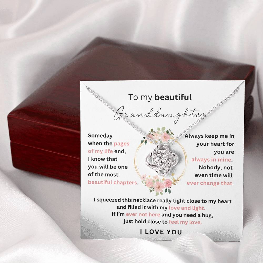 To Granddaughter | Unbreakable Bond | Love Knot Necklace