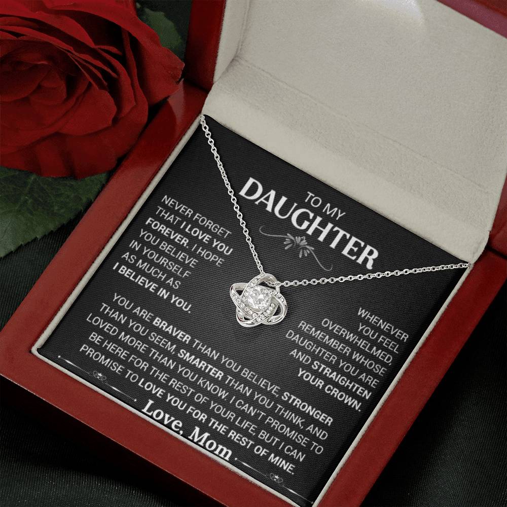 To My Daughter | Forever Love Knot Necklace | Love Mom