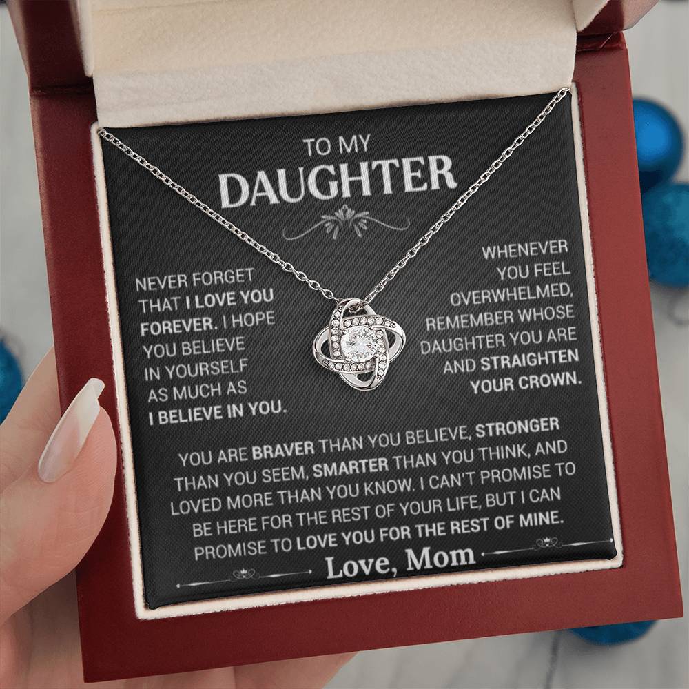 To My Daughter | Forever Love Knot Necklace | Love Mom