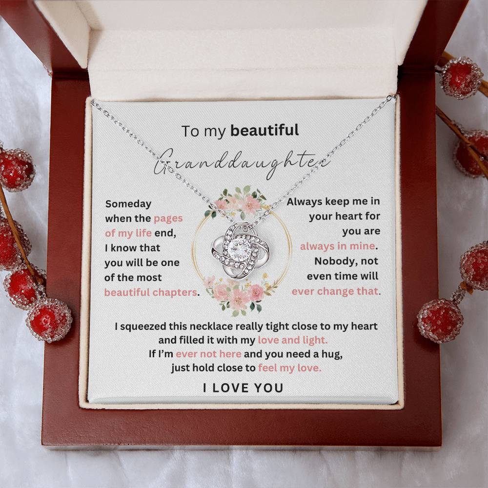 To Granddaughter | Unbreakable Bond | Love Knot Necklace