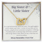 Big Sister Little Sister | Special Bond | Interlocking Heart Necklace