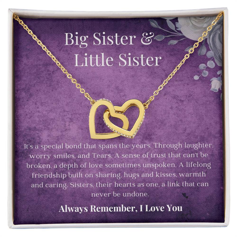 Big Sister Little Sister | Special Bond | Interlocking Heart Necklace