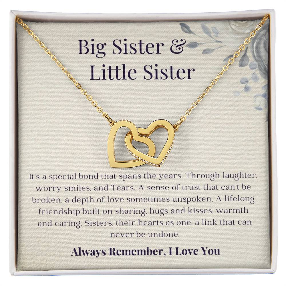 Big Sister Little Sister | Special  Bond | Interlocking Heart Necklace