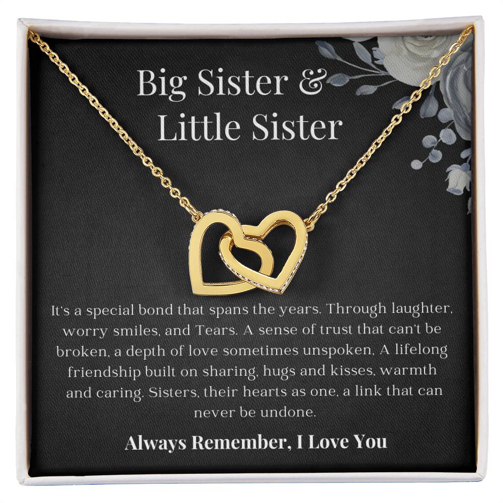 Big Sister Little Sister | Special Bond | Interlocking Heart Necklace