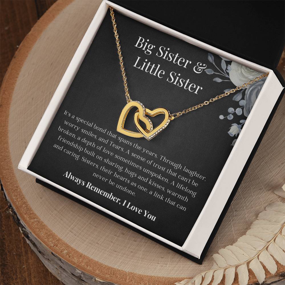 Big Sister Little Sister | Special Bond | Interlocking Heart Necklace