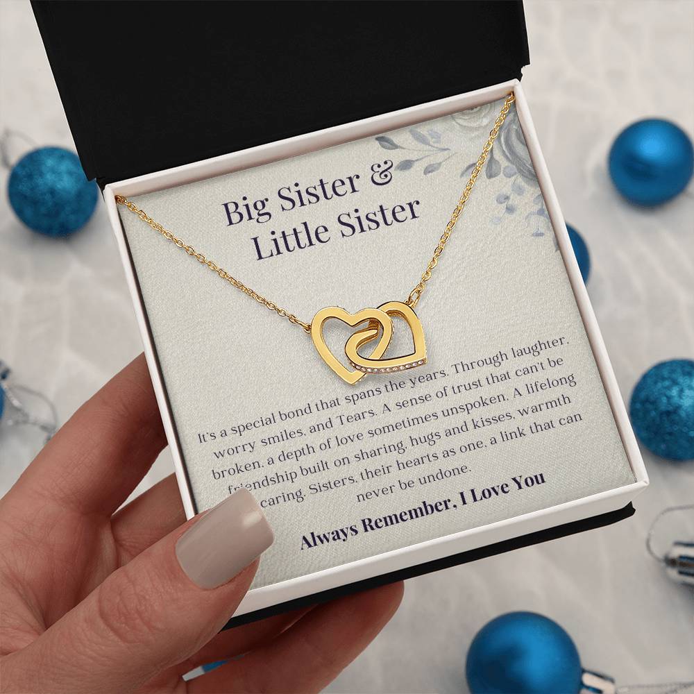 Big Sister Little Sister | Special  Bond | Interlocking Heart Necklace