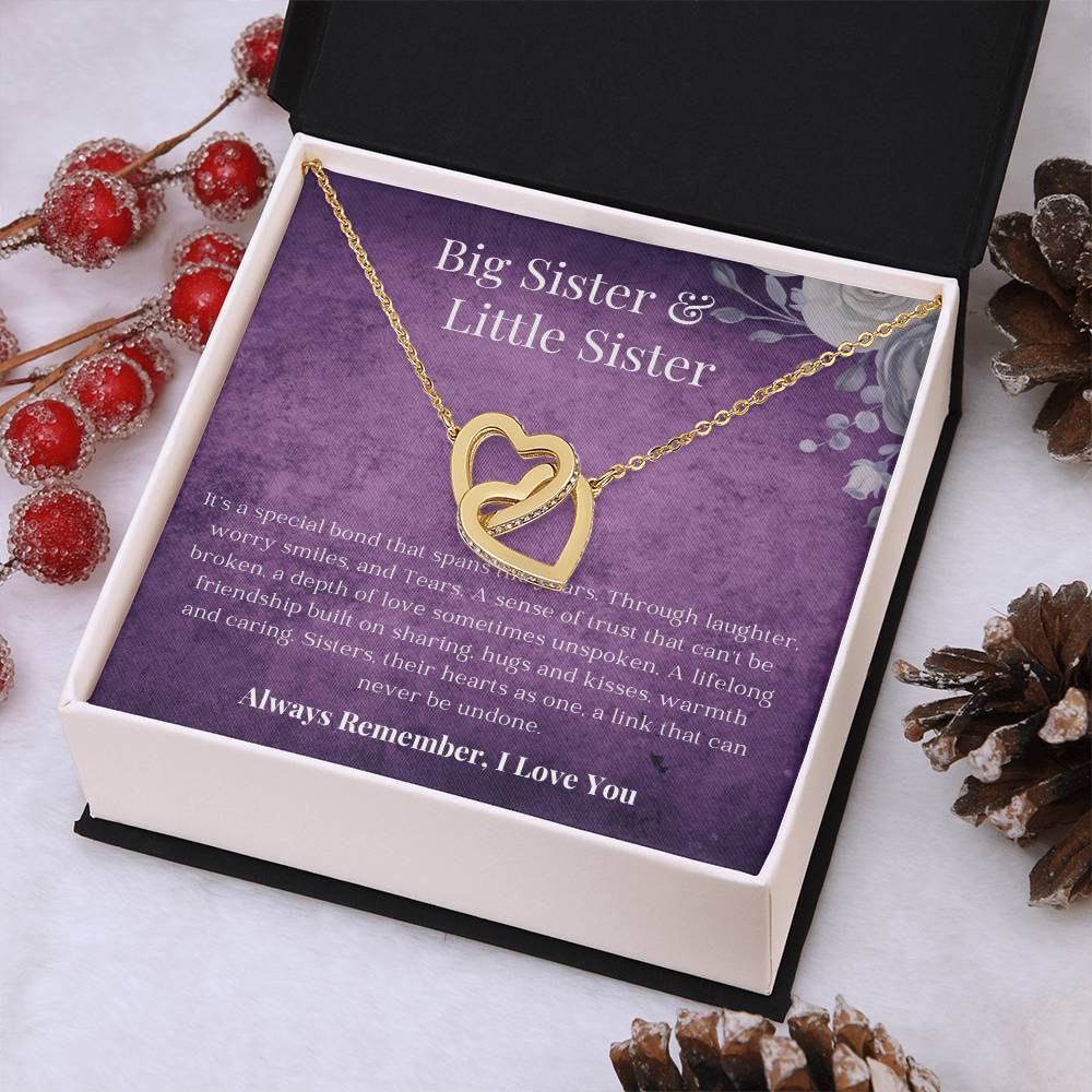 Big Sister Little Sister | Special Bond | Interlocking Heart Necklace