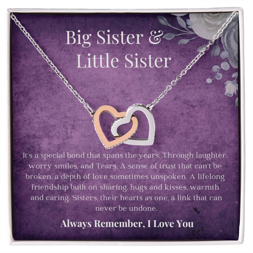 Big Sister Little Sister | Special Bond | Interlocking Heart Necklace