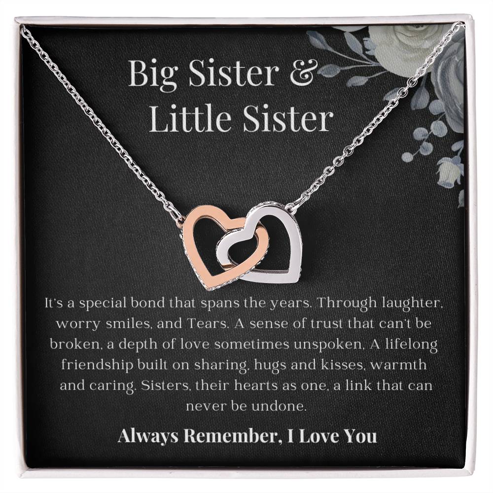 Big Sister Little Sister | Special Bond | Interlocking Heart Necklace